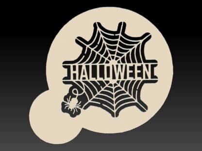 Halloween Word with Web Stencil for Bath Bomb, Coffee, Soap etc