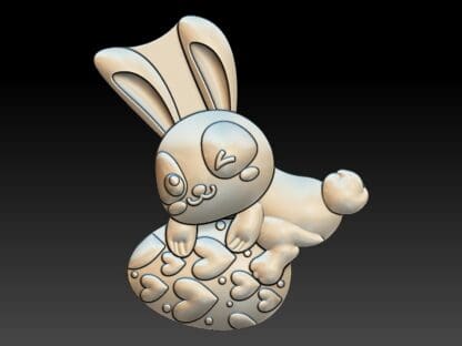 Winking Easter Rabbit On Egg, Bath Bomb moulds