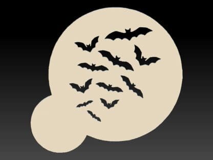 Group of Bats Stencil for Bath Bomb, Coffee, Soap etc