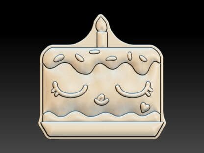 Kawaii Cake Closed Eyes, Bath Bomb Mould