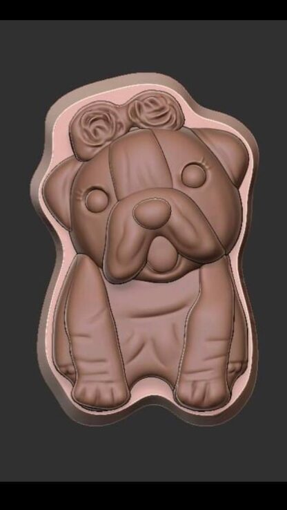 Cute Bulldog Bath Bomb mould, Plastic Bath Bomb Mould