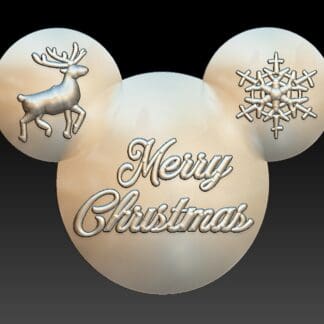 Mouse Christmas Characters, Bath Bomb Mould