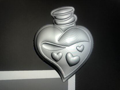 Love Potion with Hearts and Curve Bomb mould, Plastic Bath Bomb Mould