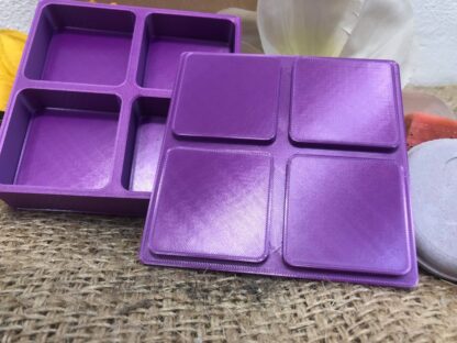 Multi-Square Bath Bomb Mould, Shampoo bar, Shower steamer mould. Set of 3 pcs.