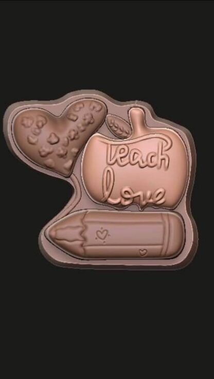 Teach Love Bath Bomb mould, Plastic Bath Bomb Mould