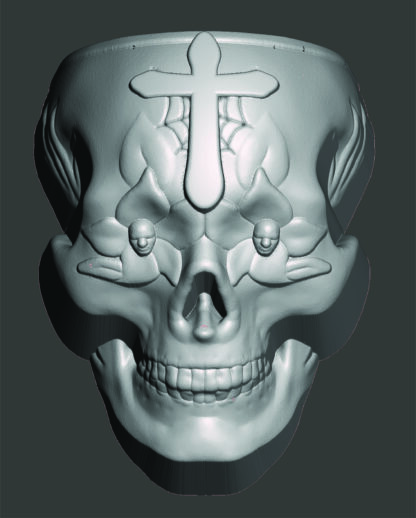 Skull with Cross, Plastic Bath Bomb Mould