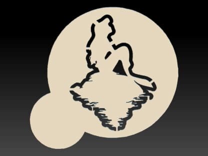 Mermaid sitting on a Rock Stencil for Bath Bomb, Coffee, Soap etc