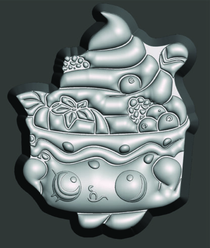 Kawaii Yoghurt, Plastic Bath Bomb Mould