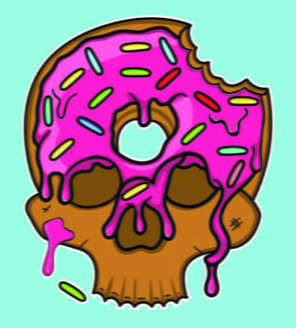 Donut Skull, Bath Bomb mould, Plastic Bath Bomb Mould - Image 2