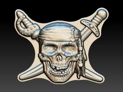 Skull with Swords, Bath Bomb Mold