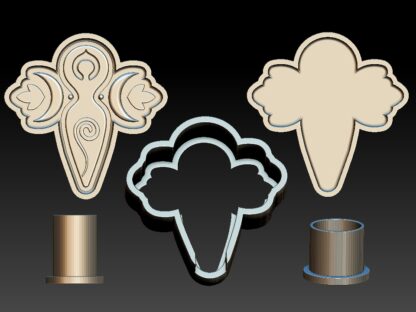 Mother Goddess, Bubble Bar Wand. 3pcs Hybrid Mold With plunger and Pusher