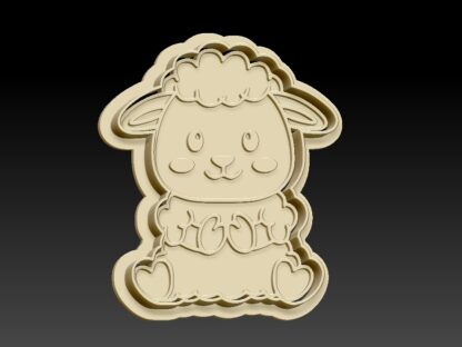 Easter Lamb, Cookie Cutters with Stamp and Cutter