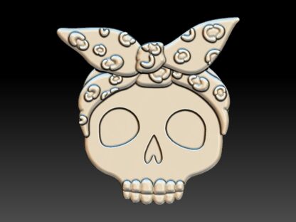 Skull with Bandana, Halloween bath bomb mould