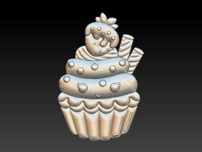 Kawaii Cupcake with Strawberry, Vacuum formed Bath Bomb Mould