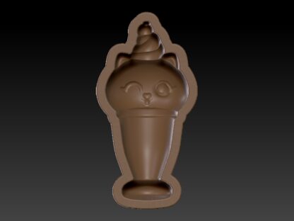 Kawaii Cat Ice-cream Sundae, Hybrid Mould