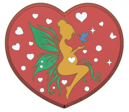 Gender reveal Fairy Heart, Bubble Wand (please contact for colour preferences)